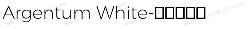 Argentum White字体转换